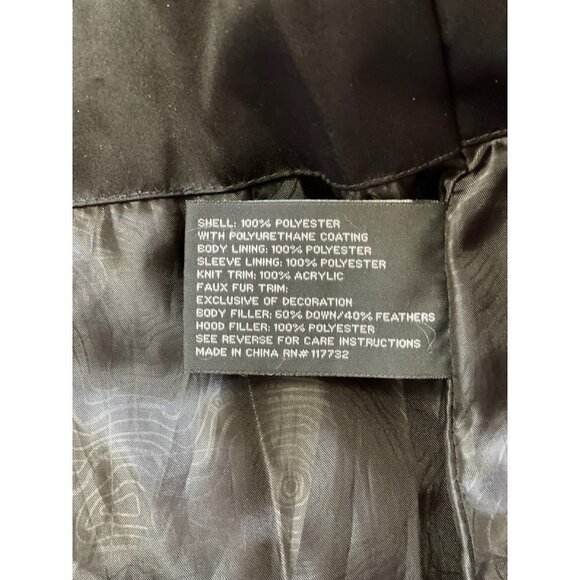 Zero Xposur Down-Filled Black Puffer Ski Snow Jacket Women's Large Fur-Lined EUC - Picture 12 of 15